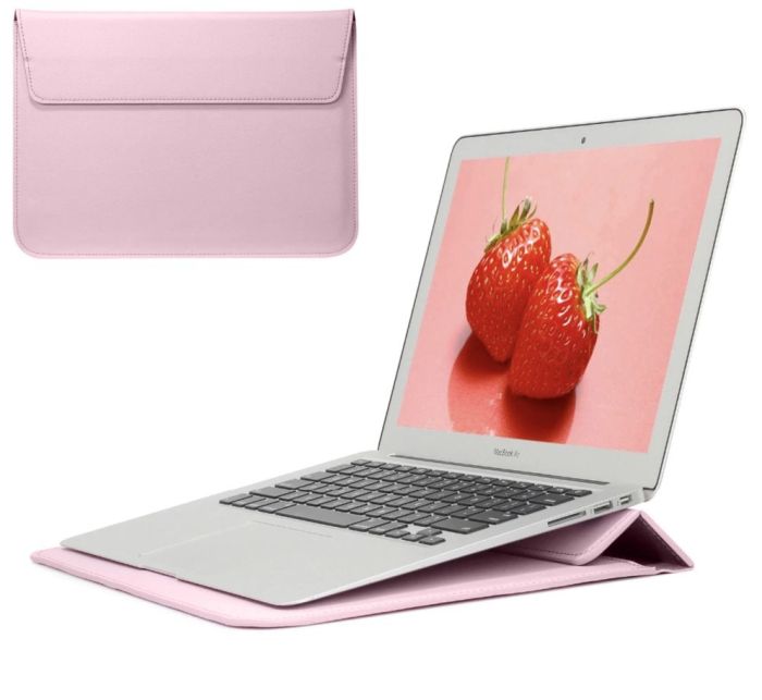 Чохол-конверт-підставка Leather PU для MacBook 13 (Рожевий)