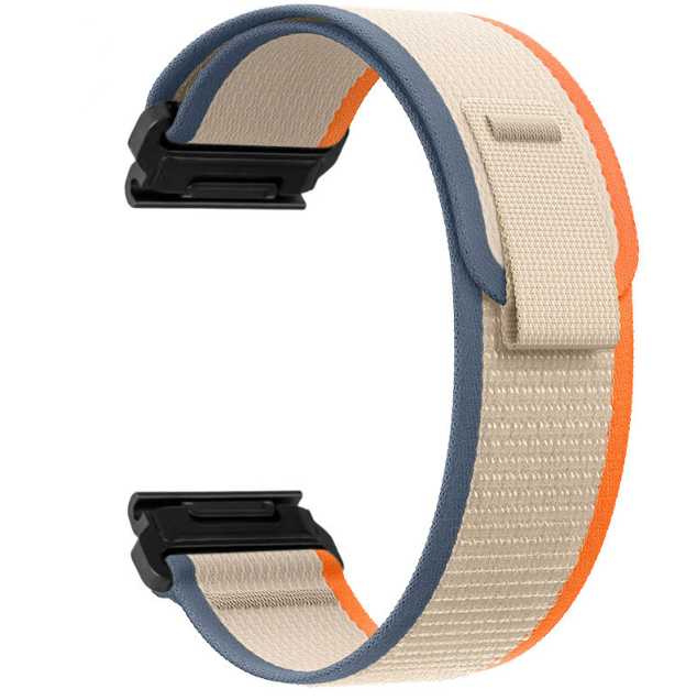 Нейлоновий ремінець QuickFit 22 мм для Garmin Fenix / Epix / Forerunner – спортивний текстильний  (білий)