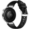 Силіконовий ремінець з крижаним візерунком для Huawei Watch GT5 (18 мм) із кнопковою системою кріпле (Чорний)