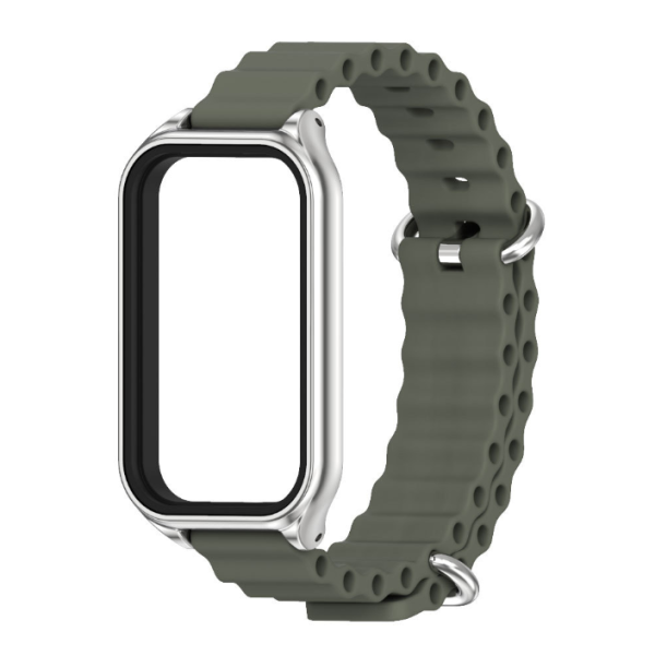 Ремінець Ocean силіконовий для Xiaomi Mi Smart Band 8 Active (Сірий)