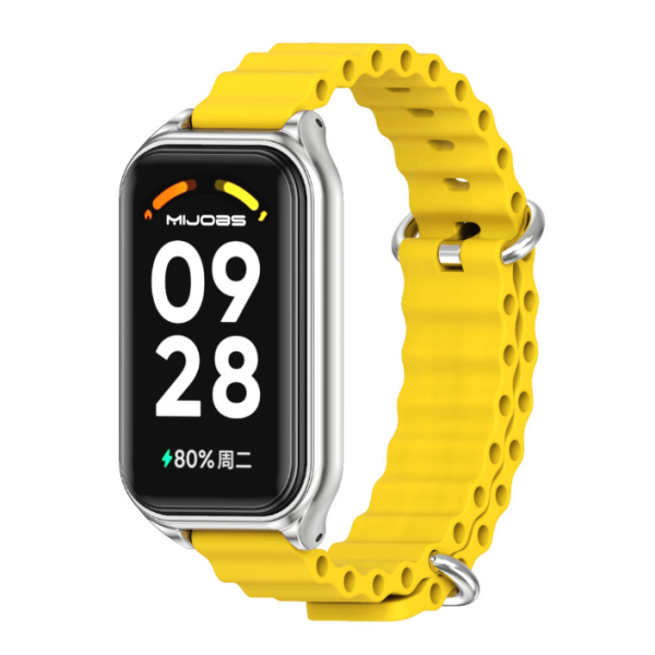 Ремінець Ocean силіконовий для Xiaomi Mi Smart Band 8 Active (Жовтий)