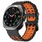 Двоколірний силіконовий ремінець для Samsung Watch Ultra 47 мм (чорний+помаранчевий)