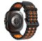 Двоколірний силіконовий ремінець для Samsung Watch Ultra 47 мм (чорний+помаранчевий)