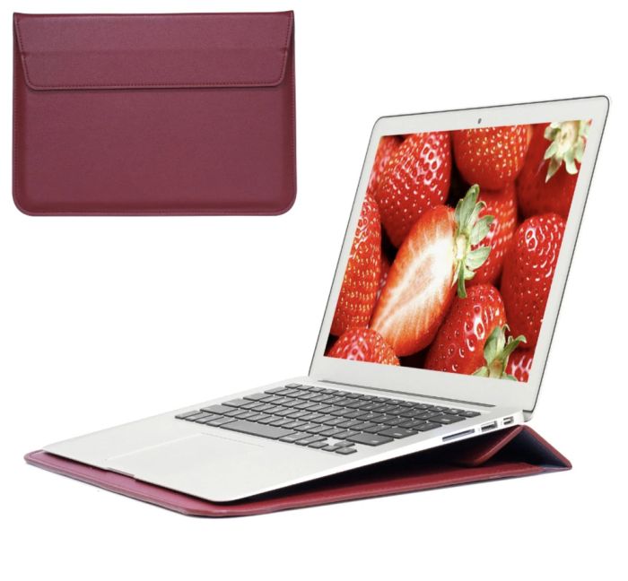 Чохол-конверт-підставка Leather PU для MacBook 13 (Бордовый)