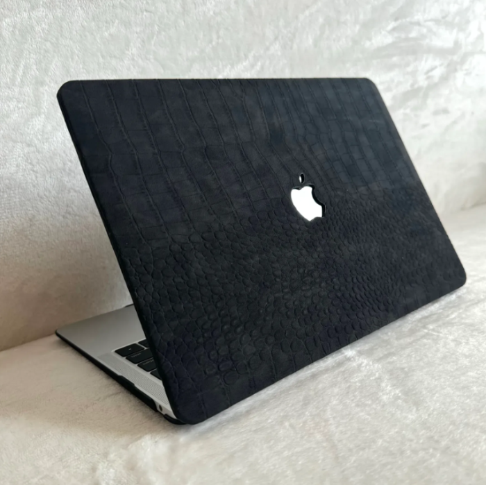 Чохол накладка на MacBook Pro 13  M1/M2/M3 ШКІРЯНИЙ (Чорний)