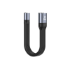 Кабель USB 3.1 to Type-C 10Gbps 100W — ультракороткий, жовтий / чорний, швидка зарядка та передача (Чорний (М+М))