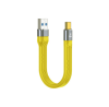 Кабель USB 3.1 to Type-C 10Gbps 100W — ультракороткий, жовтий / чорний, швидка зарядка та передача (Жовтий)