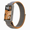 Петля-ремінець з нейлону для Huawei Band 11 / 11 Pro • М’який • Регульований • Липучка (сірий+помаранчевий)