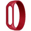 Тканинний монобраслет Braided Solo Loop для Xiaomi Mi Band 3 | 4 | 5 | 6 (Розмір M - 170 мм), Чорний (Червоний)