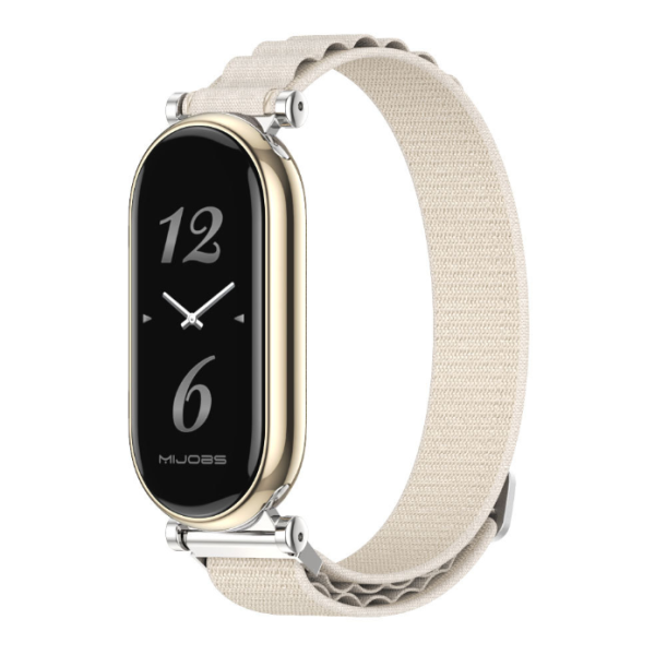 Ремінець Alpine GT4 текстильний  для Mi Band 8 / 9 (Бежевий)