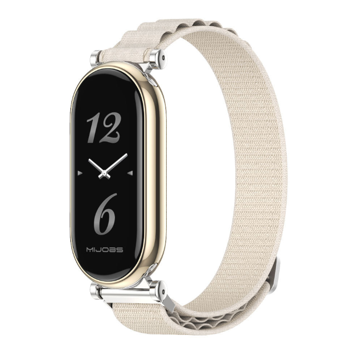 Ремінець Alpine GT4 текстильний  для Mi Band 8 / 9 (Бежевий)