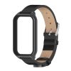 Ремінець із екошкіри MiJobs для Redmi Smart Band 3 / Mi Band 9 Active (Чорний)