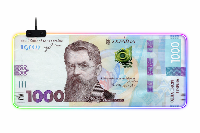 Килимок для миші з LED підсвіткою 80*30 см. "MONEY" (1000 грн.)