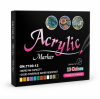 GuangNa Acrylic Marker GN.7100 — преміальні акрилові маркери для творчості та декору (12 шт.)