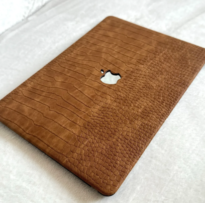 Чохол накладка на MacBook Pro 13  M1/M2/M3 ШКІРЯНИЙ (Рижий)
