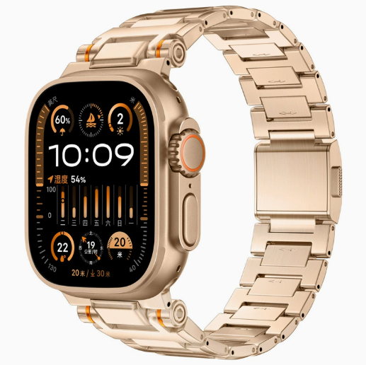 Металевий ремінець PG151 для Apple Watch 49/45/44 мм (Ultra / Series 11–1) (gold)