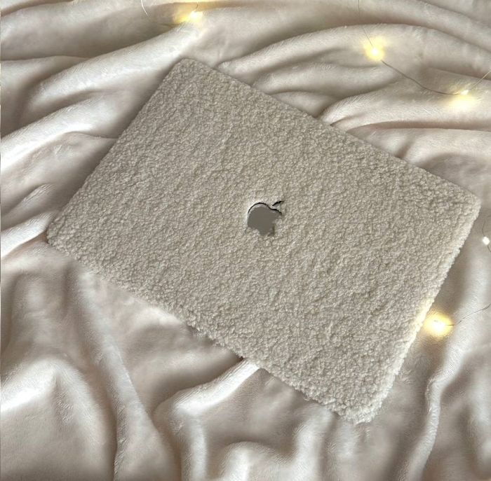 Чохол-накладка тканинний Teddy Fabric PRO для MacBook Neo 13" A18 (2026) (айворі)